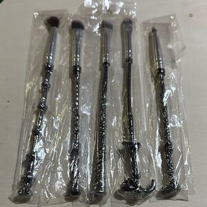 Harry Potter Silver Metal Makeup Brush Set
